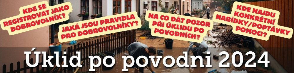 Úklid po povodni - kde se přihlásit, registrace